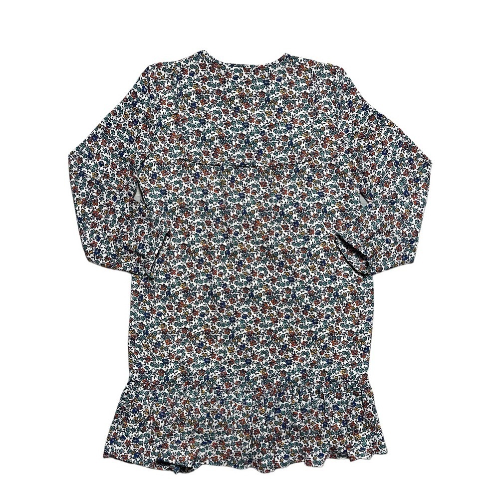 J. Crew Micro Floral V Neck Long Sleeve Mini Dress XS - Picture 8 of 9
